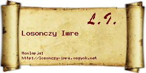 Losonczy Imre névjegykártya